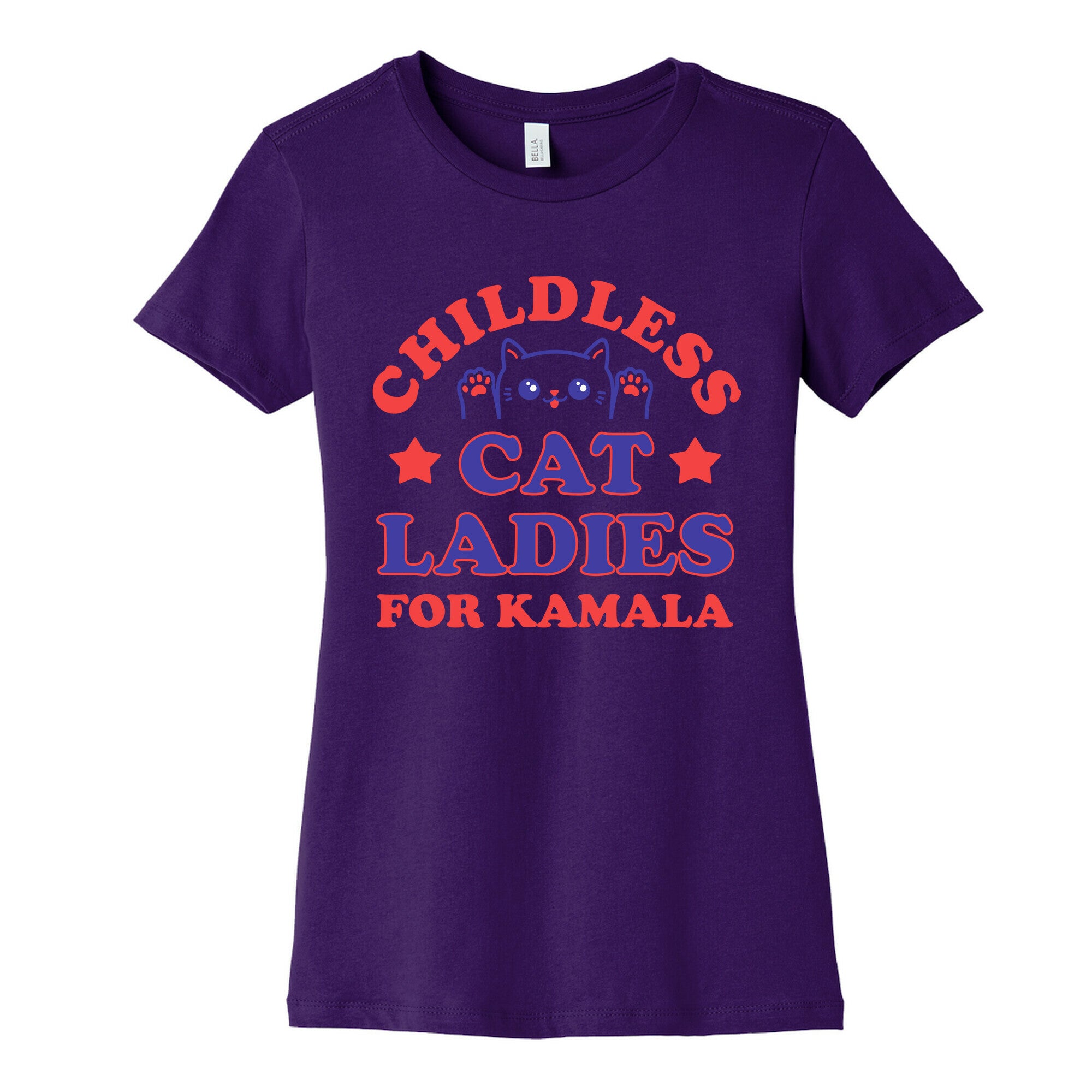 Childless Cat Ladies for Kamala Womens Cotton Tee
